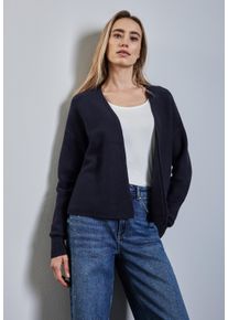 Street One Damen Cardigan, blau, casual, Gr. 44, Strick, Obermaterial: 30% Polyester, 29% Polyacryl, 21% Viskose, 20% Nylon, Strickjacken