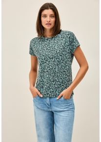 Cecil Damen Rundhalsshirtink grün, casual, Gr. XXXL, gemustert, Stoff, 65% Polyester, 35% Viskose, Shirts, mit grafischem Muster