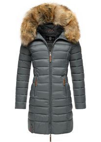 Marikoo Damen Steppmantel "Rose-Stepp", blau, modisch, Gr. XXL, Oberstoff: 100% Nylon, Futter: 100% Polyester, Wattierung: 100% Polyester,