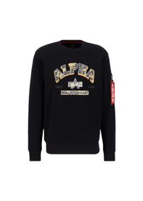 Herren Sweater "Alpha Industries Men - Sweatshirts College Camo Sweatshirt", schwarz, Gr. XL, Alpha Industries, Obermaterial: 80% Baumwolle, 20%