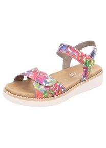 Remonte Damen Riemchensandale, Gr. 38, bunt, Leder, geblümt, casual, Schuhe, Plateau, Sommerschuh, Sandalette mit Lite ́n Soft Ausstattung