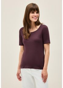 Cecil Damen T-Shirt, rot, Basic, Gr. S, unifarben, Web, 100% Baumwolle, Shirts, Basic