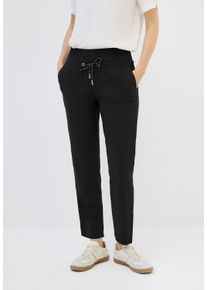 Cecil Damen Stoffhose, schwarz, casual, Gr. XXL, unifarben, Stoff, 100% Viskose, Hosen, Elastikbund mit Tunnelzug