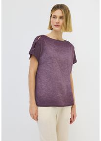 Cecil Damen T-Shirt, rot, casual, Gr. XXL, unifarben, Web, 100% Baumwolle, Shirts, aus reiner Baumwolle