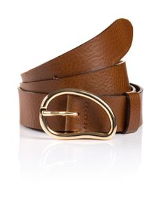 Tom Tailor Damen Ledergürtel "TTROSIE", braun, feminin,modisch, Gr. 80, unifarben, Rindsleder, Gürtel
