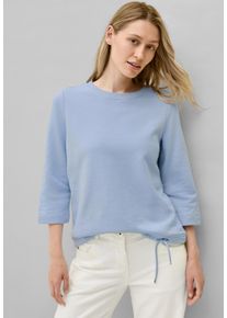 Cecil Damen Sweatshirt, blau, casual, Gr. M, unifarben, Web, 65% Baumwolle, 35% Polyester, Sweatshirts, aus Baumwolle mit Stretchanteil