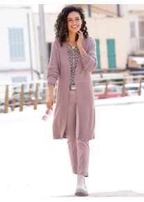 Inspirationen Damen Strickjacke, lila, Gr. 38, unifarben, 50% Baumwolle, 50% Polyacryl, Strickjacken