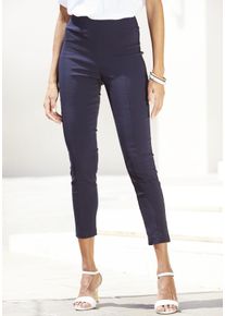 Lascana Damen Stretch-Hose, blau, modisch, Gr. 36, unifarben, Stoff, Obermaterial: 78% Viskose, 19% Polyamid, 3% Elasthan, Hosen, mit