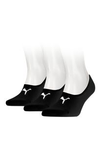 Puma Damen Füßlinge "Puma UNISEX FOOTIE 3P", Gr. 43, schwarz, Baumwollmischung, Socken, NoShow Socks, atmungsaktiv, elastisches Bündchen