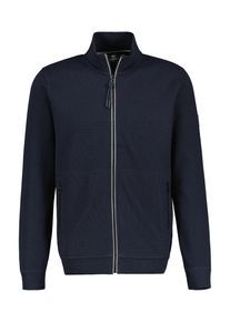 Lerros Herren Sweatjacke, blau, casual, Gr. XXL, unifarben, Sweatware, Obermaterial: 90% Baumwolle, 10% Polyester, Sweatjacken, mit Stehkragen