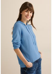 Cecil Damen Strickpullover, blau, casual, Gr. XXL, unifarben, Stoff, 58% Viskose, 42% Polyester, Pullover, mit 3/4 Ärmeln