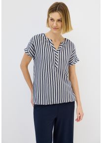 Cecil Damen Shirtbluseurban navy blau, casual, Gr. S, gestreift, Stoff, 100% Viskose, Blusen