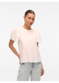 Véro Moda VERO MODA Damen Kurzarmbluse "VMPRETTY SS TOP WVN GA NOOS", weiß, modisch, Gr. M, unifarben, Web, Obermaterial: 100% Baumwolle, Blusen