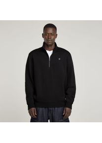 G-Star Raw G-STAR Herren Sweatshirt "Premium Core Half Zip", schwarz, casual, Gr. L, unifarben, Sweatware, Obermaterial: 55% Baumwolle, 45% Polyester,