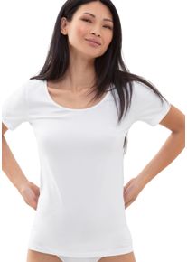 Mey Damen Kurzarmshirt "SERIE COTTON PURE", Gr. 46, weiß, Single Jersey, Obermaterial: 94% Baumwolle, 6% Elasthan, unifarben, casual, Shirts,