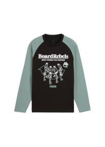 Puma Kinder Langarmshirt "MID90S LONGSLEEVE TEE B", schwarz, sportlich, Gr. 164, bedruckt, Jersey, Obermaterial: 100% Baumwolle, Shirts