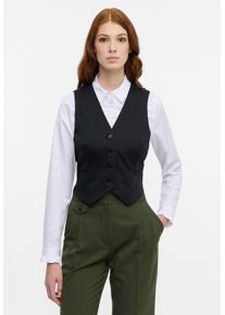 Eterna Damen Anzugweste, schwarz, Gr. 42, 67% Baumwolle, 3% Elasthan, 30% Polyamid, Westen