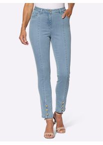 Lady Damen 5-Pocket-Jeans, blau, Gr. 22, unifarben, 98% Baumwolle, 2% Elasthan, Jeans