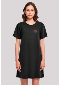 F4NT4STIC Damen Shirtkleid "Mama Herz Bestickt", schwarz, casual, Gr. XL, Obermaterial: 100% Baumwolle, Kleider, Premium Qualität