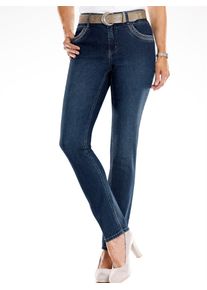 Inspirationen Damen Bequeme Jeans, blau, Gr. 38, unifarben, 78% Baumwolle, 20% Polyester, 2% Elasthan, Jeans