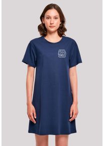 F4NT4STIC Damen Shirtkleid "Cool Moms Club Bestickt", blau, casual, Gr. 5XL, Obermaterial: 100% Baumwolle, Kleider, Premium Qualität