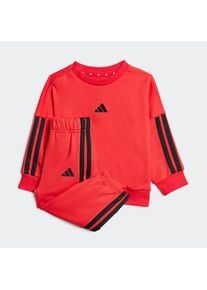 Kinder Trainingsanzug "I 3S FT JOG 240", rot, sportlich, Gr. 62, adidas Sportswear, Obermaterial: 70% Baumwolle, 30% Polyester, Sportanzüge