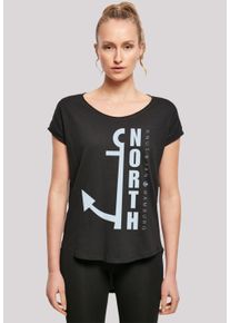 F4NT4STIC Damen T-Shirt "North Anker Knut & Jan Hamburg Blau", schwarz, casual, Gr. S, Obermaterial: 100% Baumwolle, Shirts, Print