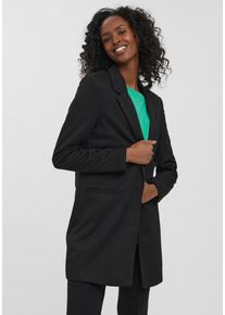 Véro Moda VERO MODA Damen Jerseyblazer "VMVERINA LS LONG BLAZER", schwarz, feminin, Gr. 38, unifarben, Jersey, Obermaterial: 95% Polyester, 5% Elasthan, Blazer