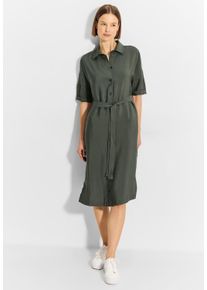 Cecil Damen Blusenkleid, grün, casual, Gr. XXL, unifarben, Stoff, 85% Viskose, 15% Polyamid, Kleider, mit Knopfleiste