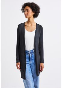 Street One Damen Cardigandeepwater blau, casual, Gr. 44, unifarben, Stoff, 92% Viskose, 8% Elasthan, Strickjacken, aus softer Viskose