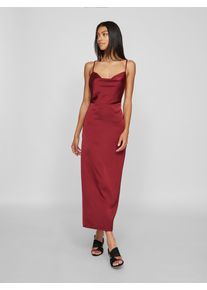 Vila Damen Trägerkleid "VIRAVENNA STRAP ANKLE DRESS - NOOS", rot, modisch, Gr. 38, unifarben, Web, Obermaterial: 100% Polyester, Kleider