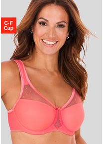 Nuance Damen Minimizer-BH, Gr. 85, orange, Microtouch, Netz, Obermaterial: 71% Polyamid, 29% Elasthan, klassisch, BHs, mit Bügel und wattierten