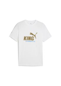 Puma Herren T-Shirt "Olympique de Marseille KING Logo T-Shirt Herren", weiß, Gr. XS, Obermaterial: 100% Baumwolle; Rippe: 71% Baumwolle, 29%