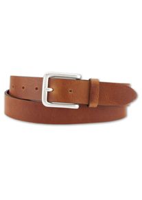 Bernd Götz BERND GÖTZ Damen Ledergürtel, braun, casual,modisch, Gr. 110, unifarben, Leder, Gürtel, Solide, silberfarbene Dornschließe