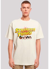 F4NT4STIC Herren T-Shirt "Stranger Things Comic Heads", beige, casual, Gr. 4XL, Obermaterial: 100% Baumwolle, Shirts, Premium Qualität