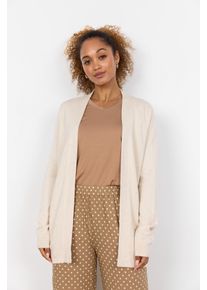 soyaconcept Damen Longstrickjacke "SC-DOLLIE 759", beige, modisch, Gr. XXL, meliert, Strick, Obermaterial: 75% Viskose, 25% Nylon, Strickjacken