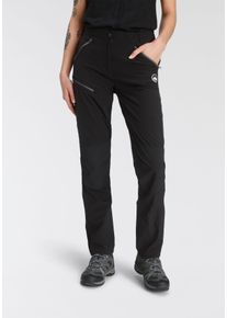 Polarino Damen Outdoorhose, schwarz, sportlich, Gr. 84, Obermaterial: 86% Polyester, 14% Elasthan. Einsatz: 92% Polyamid, 8% Elasthan. Taschenfutter: