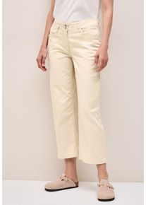 Cecil Damen Culotte, beige, casual, Gr. 29, unifarben, Web, 96% Baumwolle, 4% Elasthan, Hosen, High Waist