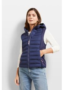 Bugatti Damen Steppweste, blau, casual, Gr. 38, 100% Polyester, Westen, in Steppoptik