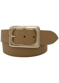 AnnaMatoni Damen Ledergürtel, beige, elegant,feminin, Gr. 80, unifarben, genarbt, Leder, Gürtel, aus weichem Nappaleder