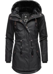 Ragwear Damen Regenmantel "Monadis Rainy Intl.", schwarz, sportlich, Gr. XL, Obermaterial: 100% Polyester, Innenfutter: 100% Polyester, Wattierung: