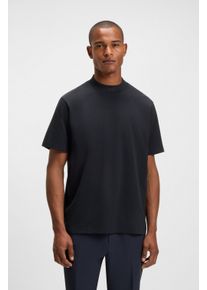 BOSS Green Herren T-Shirt "Tee Collar Zone", blau, casual, Gr. XXL, unifarben, Single Jersey, Obermaterial: 95% Baumwolle, 5% Elasthan, Shirts, mit
