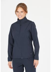 WHISTLER Damen Softshelljacke "Lango", blau, sportlich, Gr. 48, unifarben, 100% Polyester, Jacken, mit 8.000 mm Wassersäule