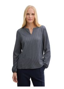 Tom Tailor Damen Ballonshirt, blau, casual, Gr. XS, Jersey, Obermaterial: 67% Baumwolle, 33% Polyester, Shirts, mit Streifen