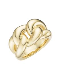 Damen Silberring "in Panzerketten-Optik, vergoldet,Silber 925", 60, Silber 925 (Sterlingsilber), gold, Giorgio Martello MILANO, Silber 925