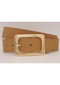 AnnaMatoni Damen Ledergürtel, braun, casual, Gr. 105, unifarben, Rindsleder, Gürtel, mit goldener Schließe