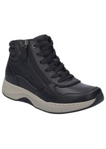 Josef Seibel Damen Sneaker "Elli 01", Gr. 37, schwarz, Kalbsleder, unifarben, sportlich, Schuhe, Trekkingschuh, Schnürboots, Komfortschuh mit
