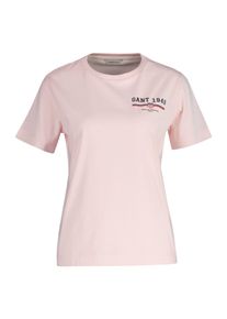 Gant Damen T-Shirt "REG GRAPHIC SS T-SHIRT", rot, casual, Gr. XXL, Single Jersey, Obermaterial: 100% Baumwolle, Shirts, regular fit, Print auf der