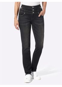 Casual Looks Damen Bequeme Jeans, schwarz, Gr. 19, unifarben, 95% Baumwolle, 3% Polyester, 2% Elasthan, Jeans