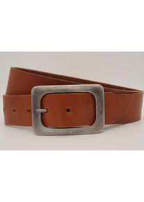 AnnaMatoni Damen Ledergürtel, braun, casual, Gr. 100, Rindsleder, Gürtel, mit silbener Schließe